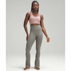 Lululemon Pant Womens 4 Align High Rise Flare Groove Green Yoga Athletic Gym